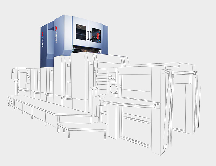 MK 1020CF 冷燙單元
技術(shù)描述：冷燙印技術(shù)
在膠印機(jī)上加裝冷燙單元，完成先燙后印或先印后燙，擺桿跳步能有效節(jié)約電化鋁。